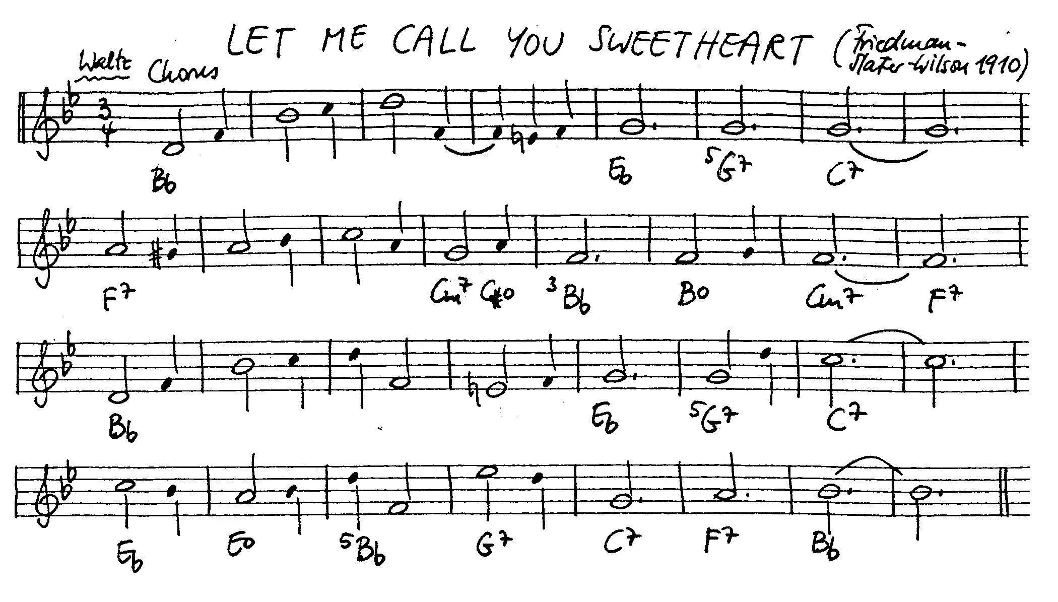 let me call you sweetheart partition gratuite - Offerte par The Jungle Jazz Band